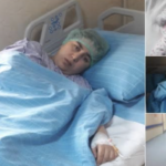 Turkish police wait to detain another women just hours after delivery