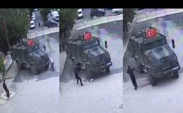 Video footage shows elderly woman crushed to death by Turkish military vehicle in Diyarbakır