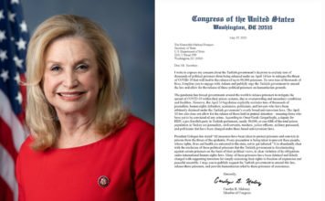 US Congresswoman Maloney urges release of political prisoners in Turkey