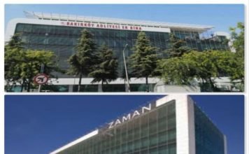 Confiscated Zaman daily headquarters now used as court building