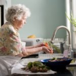 Woman doing housework