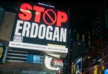 Ankara launches investigation into sponsor of Times Square billboard that reads “STOP ERDOGAN”