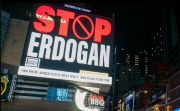 Ankara launches investigation into sponsor of Times Square billboard that reads “STOP ERDOGAN”