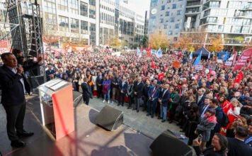 CHP chairman warns European leaders against ‘trading democracy’ at Brussels rally