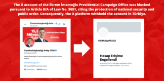 Turkey blocks İmamoğlu’s campaign account for fourth time