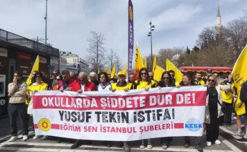 Teachers protest as Turkey buries school shooting victims