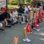 Police force conscript veterans, fallen conscripts’ relatives from Ankara park