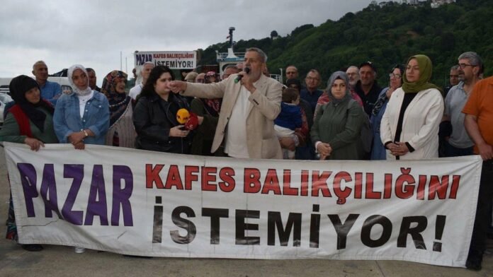 Protest against fish farming project