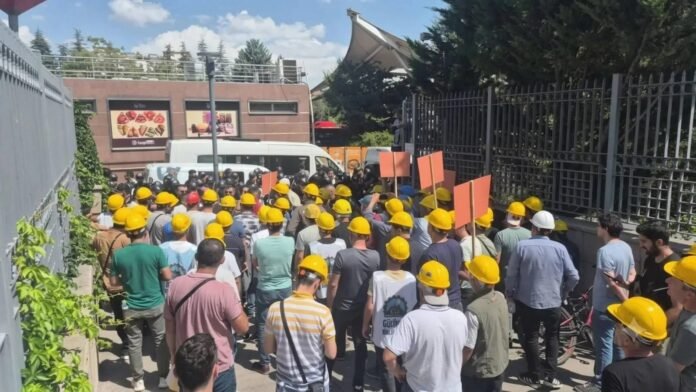 mine workers protest