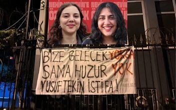Turkish court jails 2 university students over banner calling for education minister’s resignation